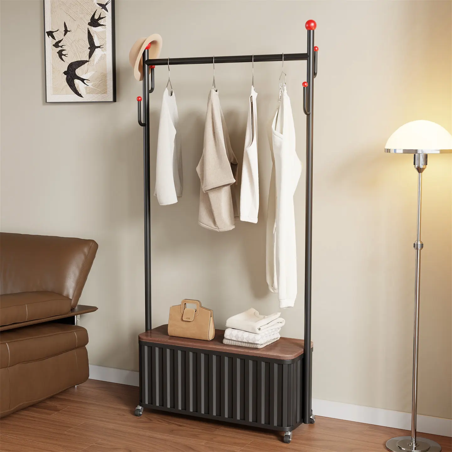 Interior Design Vintage Modern - Luxury Modular Coat Rack Retro Living