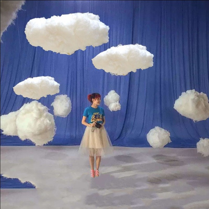 Interior Design Of House - Artificial Cotton Clouds Decoration White 3D