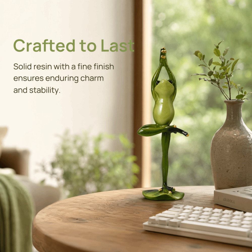 Interior Design Of House - Resin Yoga Pose Amphibian Resin Figurine
