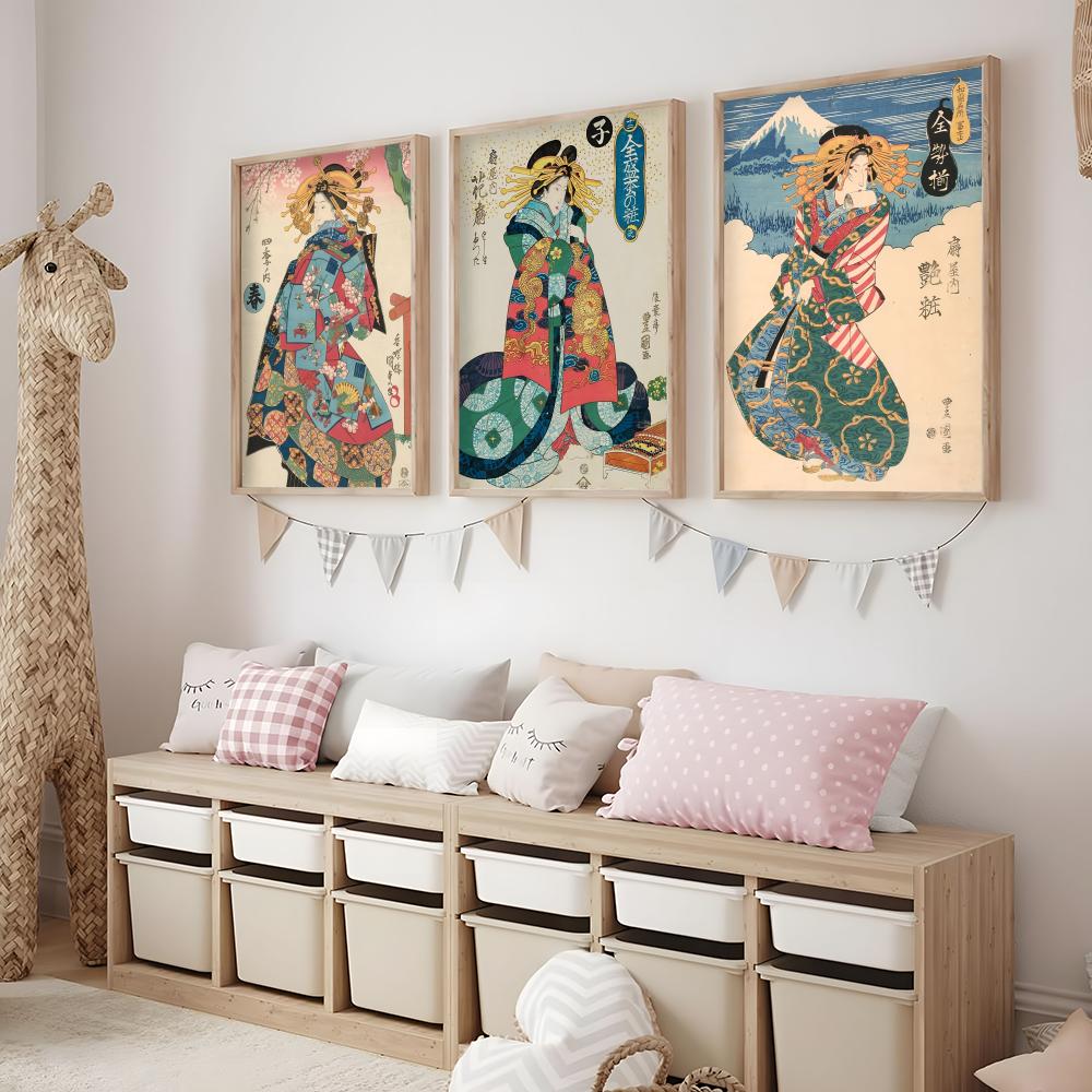 Retro Japanese geisha Poster M - огляд і ціна Interior Design Poster