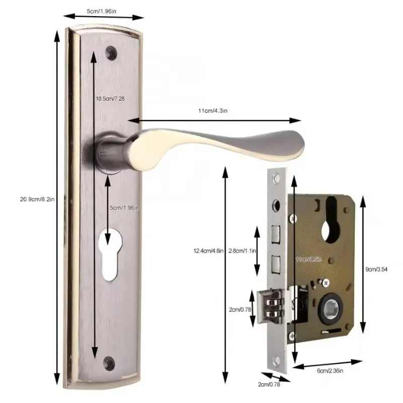 Gold Door Handle Lock Silent H - огляд і ціна Interior Design Kitchen