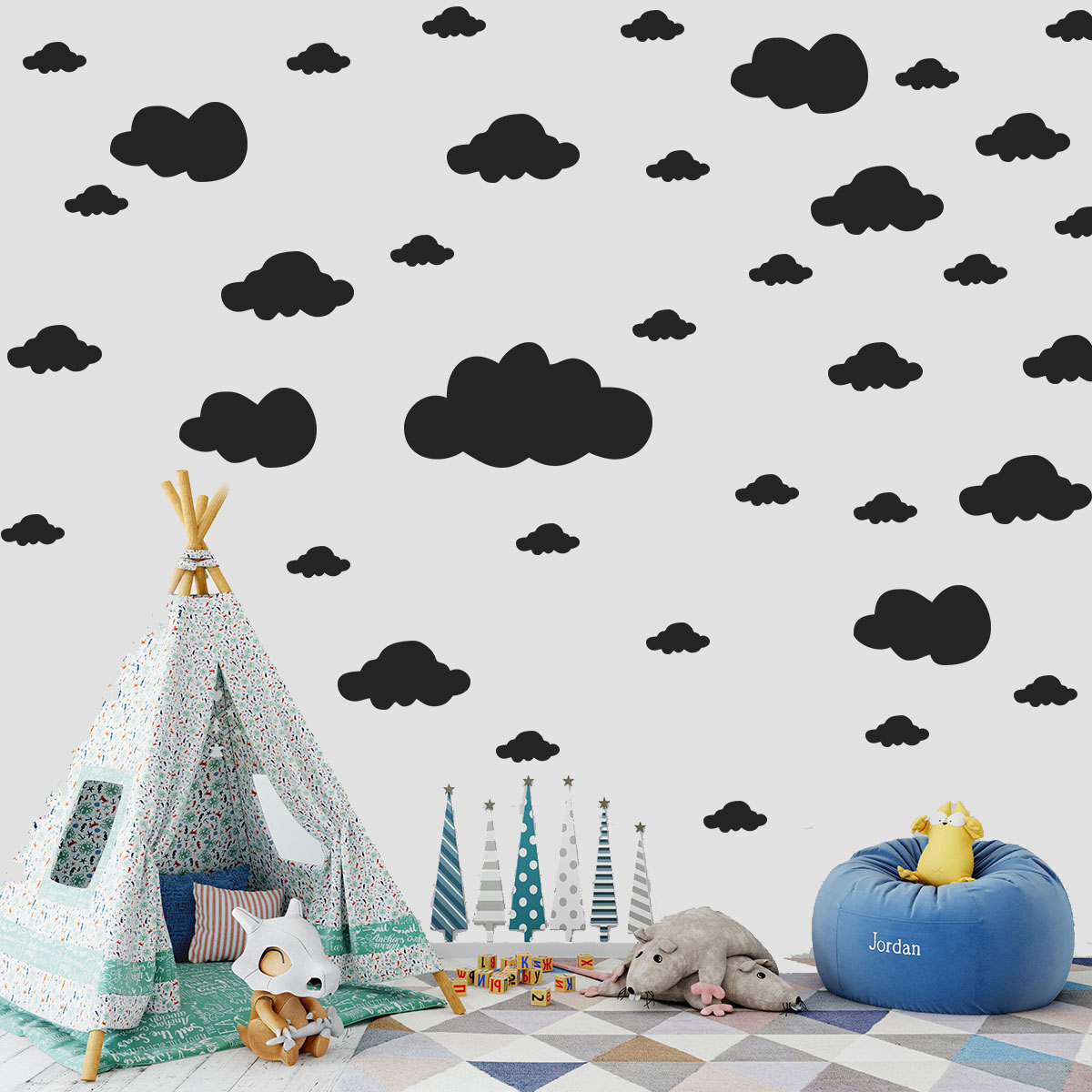 68 Pcs DIY Clouds Wall Sticker - огляд і ціна Interior Design Kitchen
