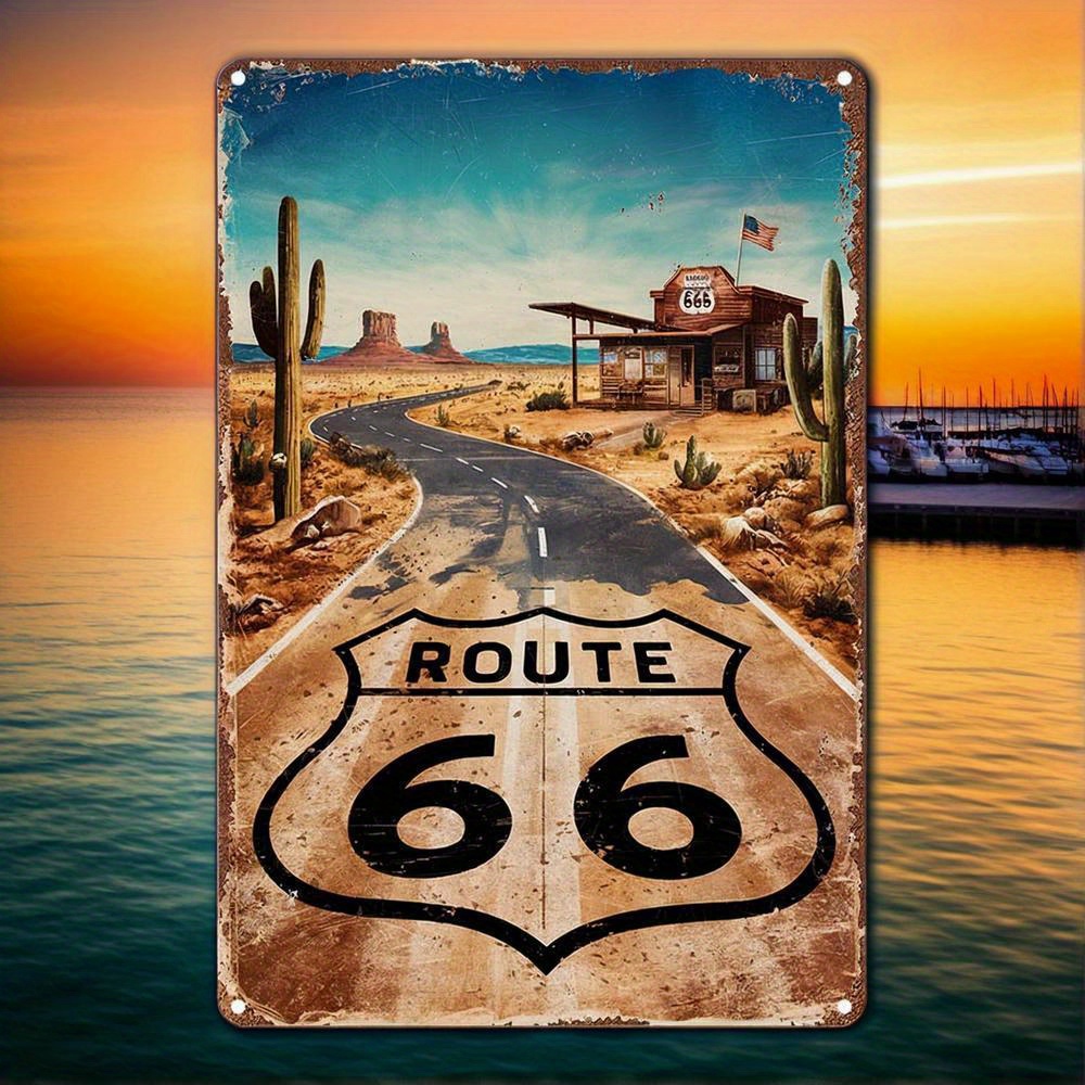 Vintage Route 66 Metal Sign -  - огляд і ціна Interior Design Kitchen