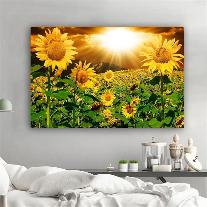 Sunflower Landscape Canvas Art - огляд і ціна Interior Design Poster