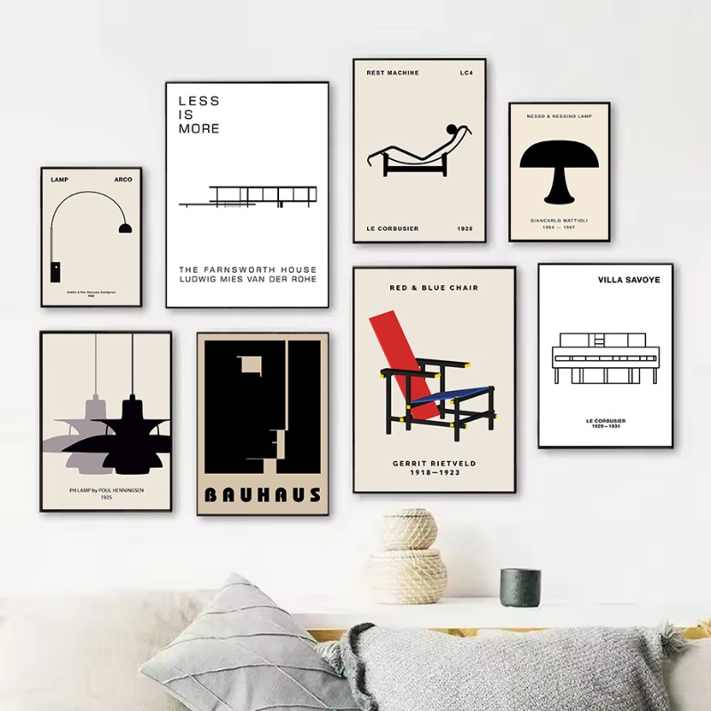 Classic Farnsworth House Bauha - огляд і ціна Interior Design Poster