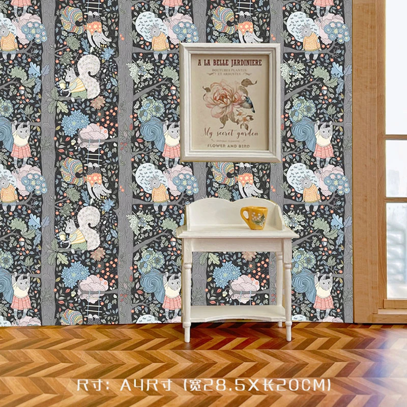 4pcs Dollhouse Wallpaper Stick - огляд і ціна Interior Design Kitchen