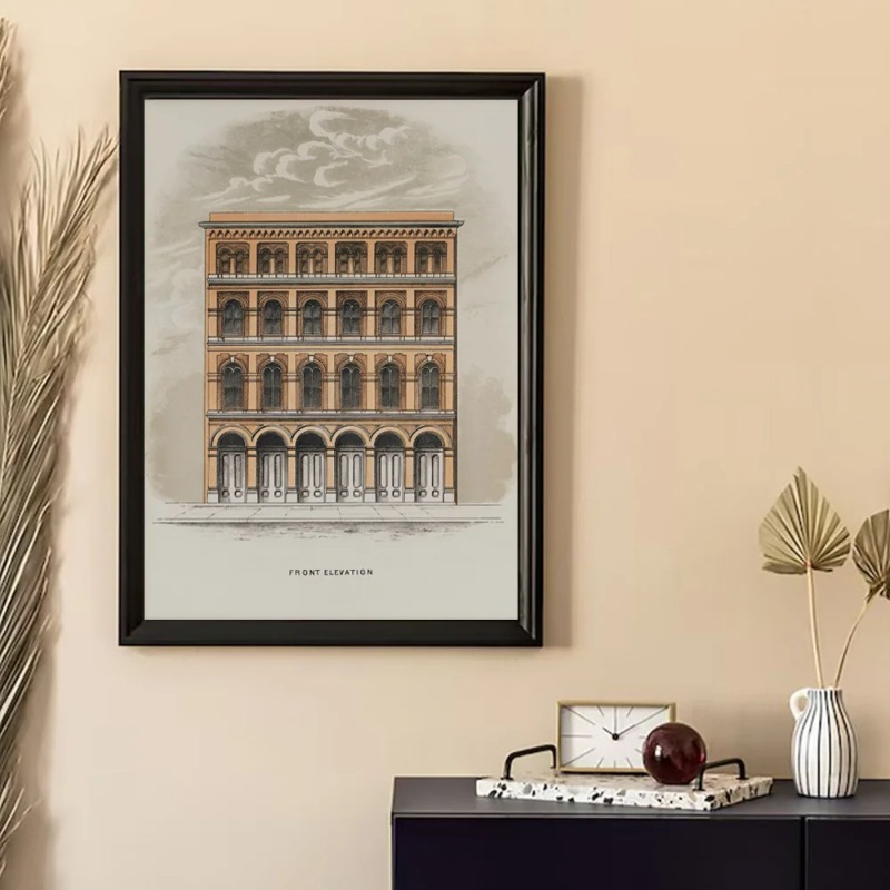 Vintage Drawing Sketch Geometr - огляд і ціна Interior Design Poster