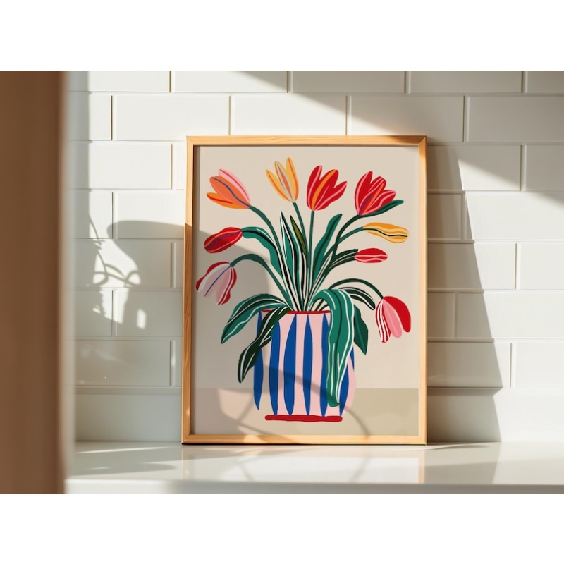 2pcs Tulip Flowers Canvas Wall - огляд і ціна Interior Design Kitchen