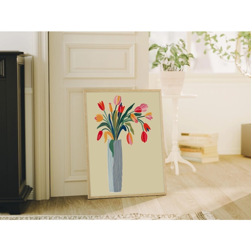 2pcs Tulip Flowers Canvas Wall - огляд і ціна Interior Design Kitchen