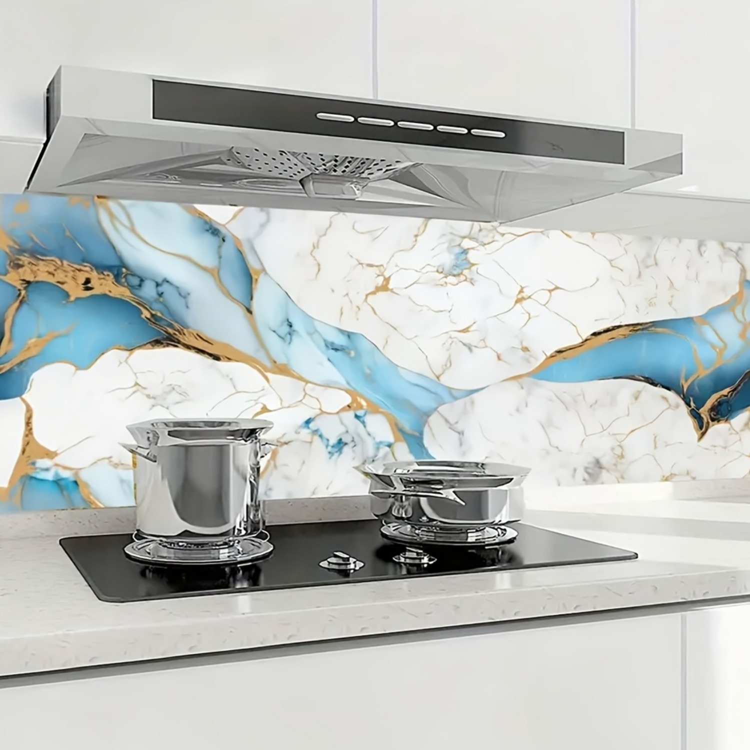 Waterproof Blue Marble Peel &  - огляд і ціна Interior Design Kitchen