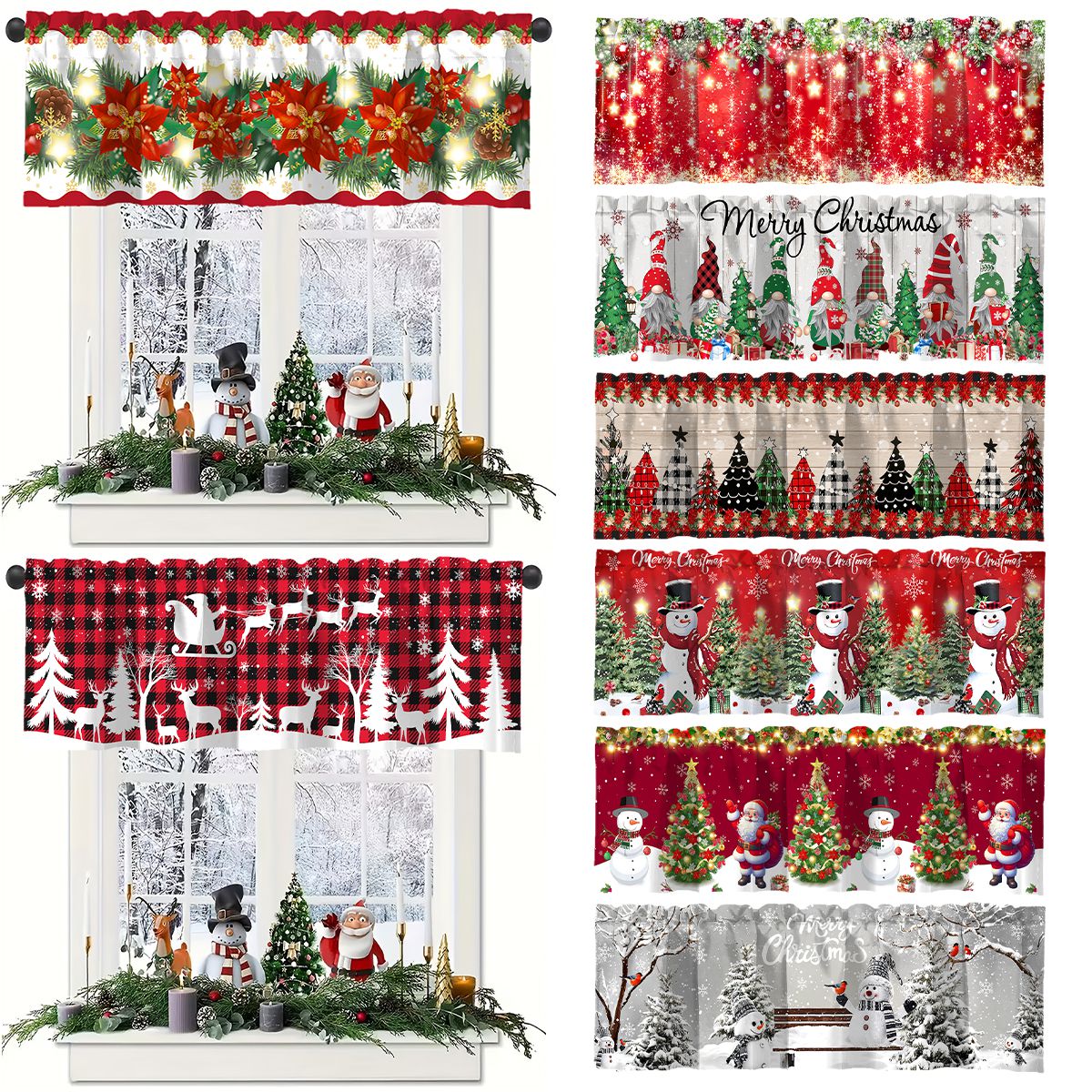 Christmas Short Curtain Merry  - огляд і ціна Interior Design Kitchen